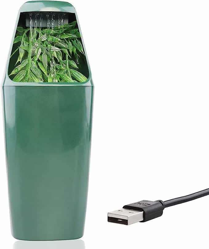 DERNORD Fontaine à eau caméléon avec compte-gouttes d'eau pour reptile - Bol d'eau circulant pour lézards, barbe et dragon