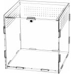 QWORK® Terrarium Acrylique, boîte d'alimentation d'insectes, 15 × 15 × 15 cm pour mante Religieuse, araignées, lézards, escargots